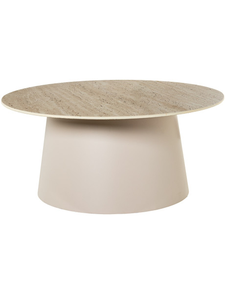 Table basse ronde céramique mate 80 cm Cyrena  - 1