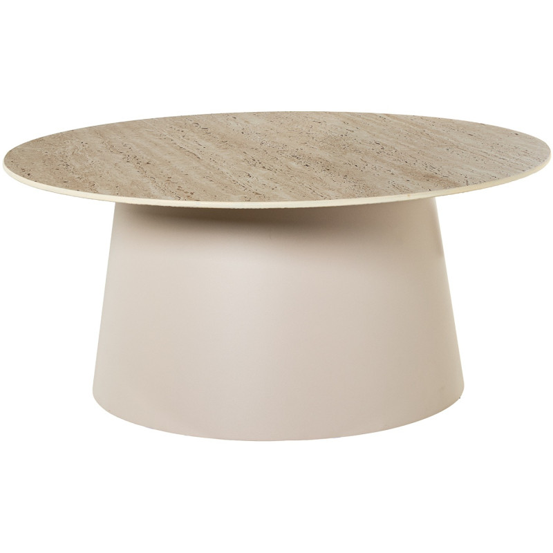 Table basse ronde céramique mate 80 cm Cyrena  - 1