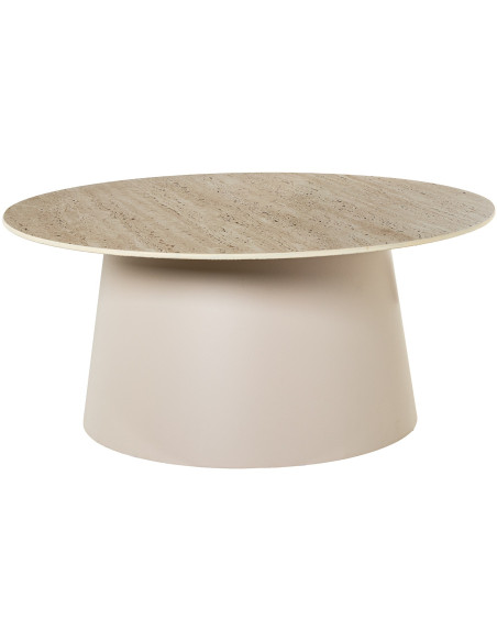 Table basse ronde céramique mate 80 cm Cyrena  - 1