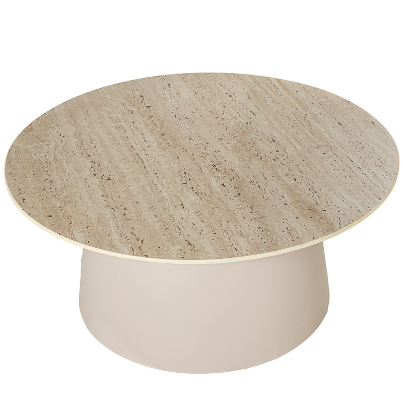 Table basse ronde céramique mate 80 cm Cyrena  - 3