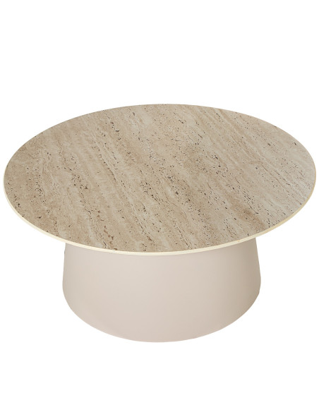 Table basse ronde céramique mate 80 cm Cyrena  - 3