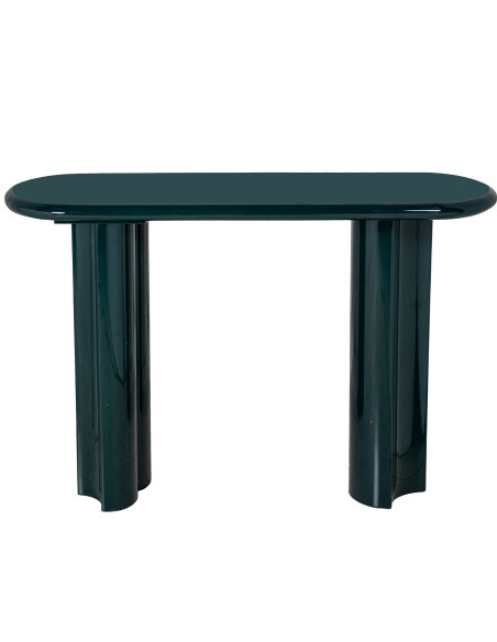Console d’entrée en bois MDF laqué vert foncé 120 cm Cyreni  - 3