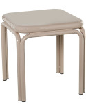 Table d’appoint métal beige brillant 45 cm Tovora