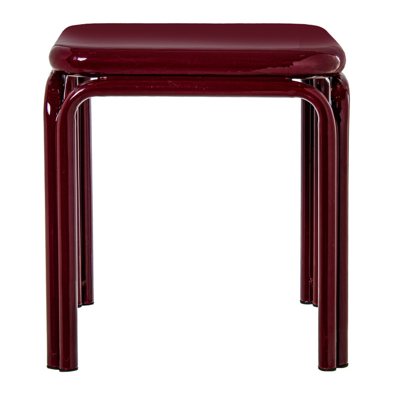 Bout de canapé métal bordeaux brillant 45 cm Tovora  - 3