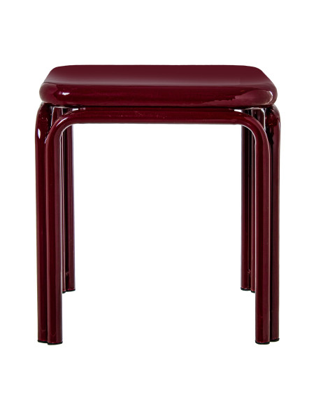 Bout de canapé métal bordeaux brillant 45 cm Tovora  - 3