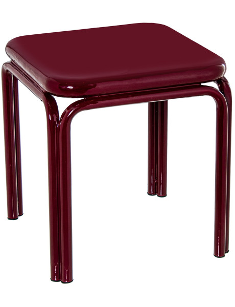 Bout de canapé métal bordeaux brillant 45 cm Tovora  - 1