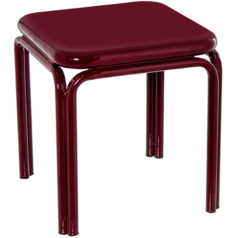 Bout de canapé métal bordeaux brillant 45 cm Tovora  - 1