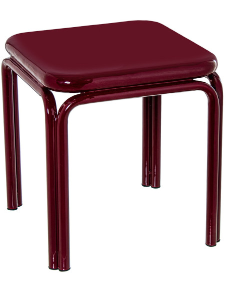 Bout de canapé métal bordeaux brillant 45 cm Tovora  - 1