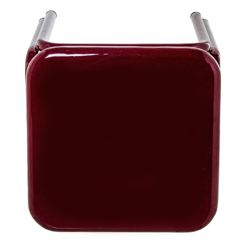 Bout de canapé métal bordeaux brillant 45 cm Tovora  - 4