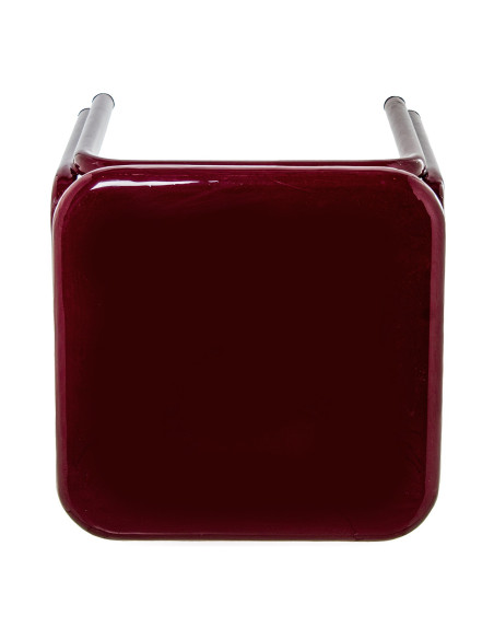 Bout de canapé métal bordeaux brillant 45 cm Tovora  - 4