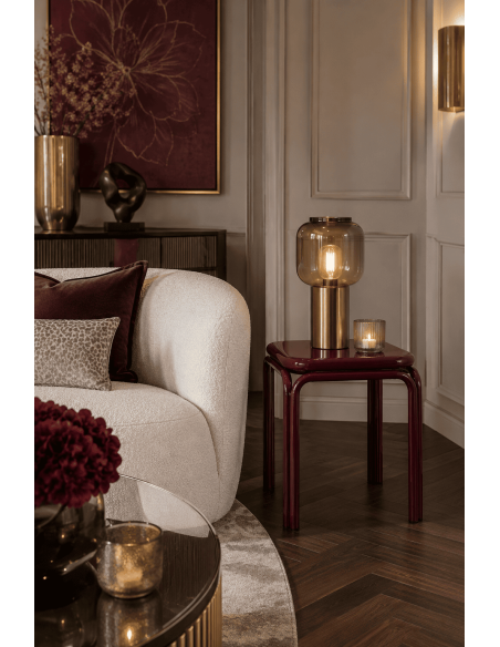 Bout de canapé métal bordeaux brillant 45 cm Tovora  - 2