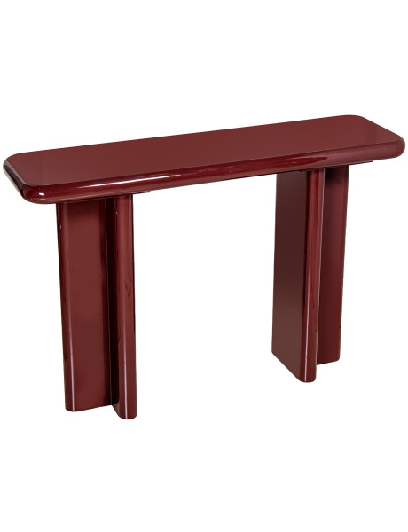 Console d’entrée rouge foncé laquée en bois MDF 120 cm Pyrena  - 1
