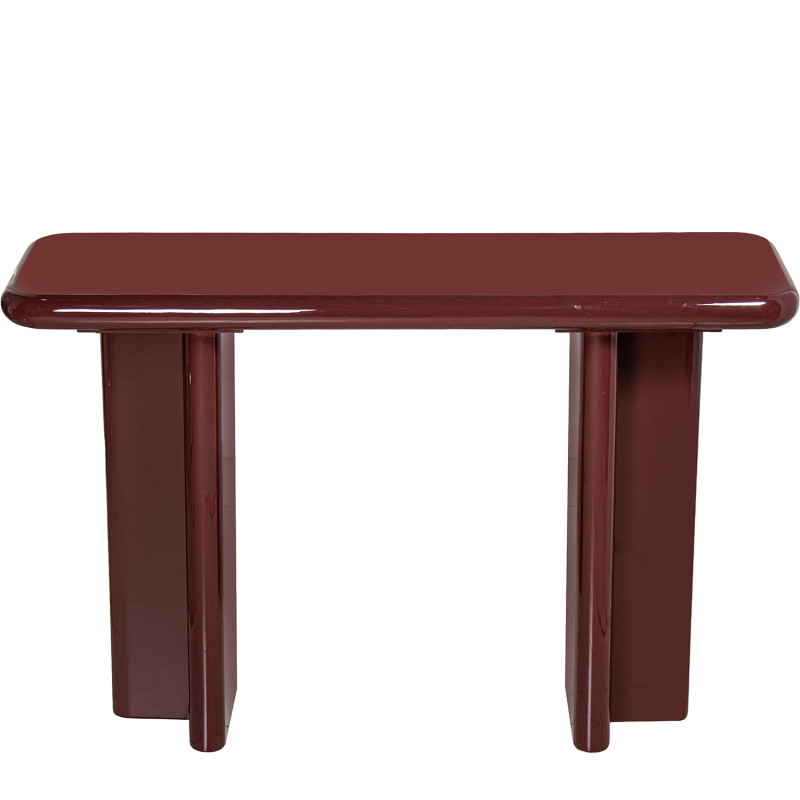 Console d’entrée rouge foncé laquée en bois MDF 120 cm Pyrena  - 3