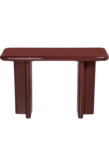 Console d’entrée rouge foncé laquée en bois MDF 120 cm Pyrena  - 3