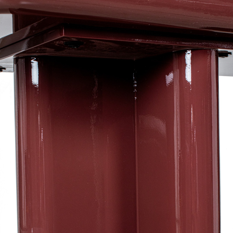 Console d’entrée rouge foncé laquée en bois MDF 120 cm Pyrena  - 5