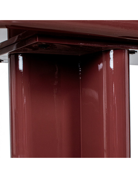 Console d’entrée rouge foncé laquée en bois MDF 120 cm Pyrena  - 5