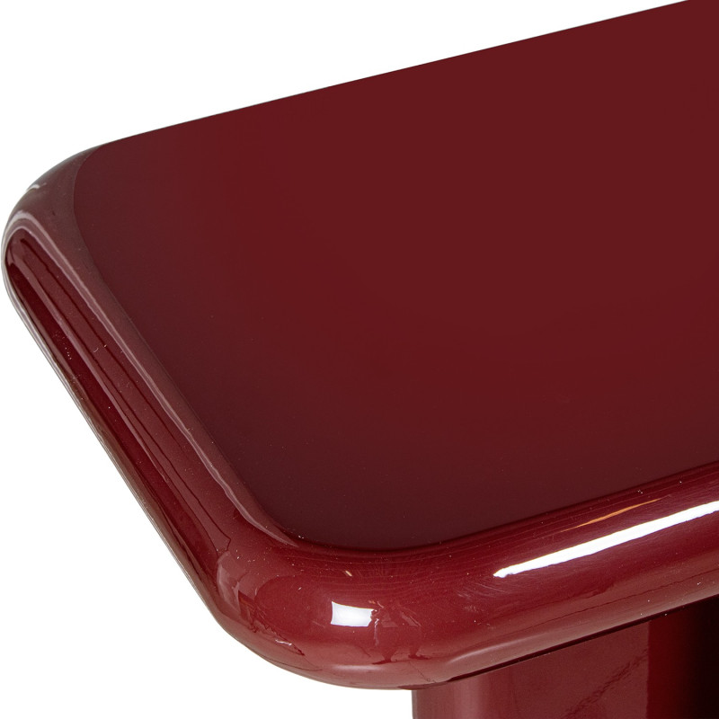 Console d’entrée rouge foncé laquée en bois MDF 120 cm Pyrena  - 6