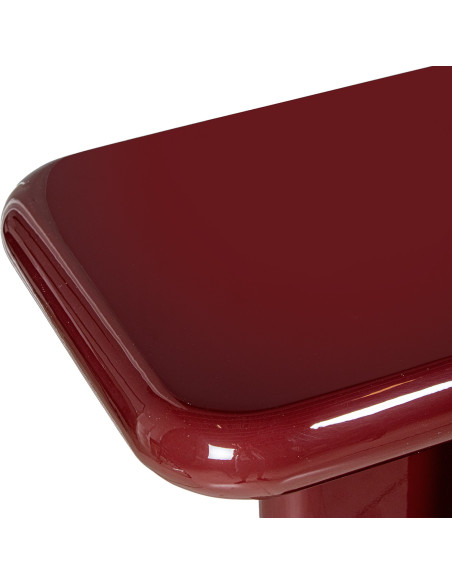Console d’entrée rouge foncé laquée en bois MDF 120 cm Pyrena  - 6