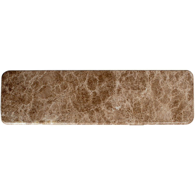 Console d’entrée en marbre brun et bois naturel 120 cm Kivyna  - 4