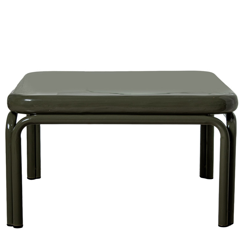 Table basse carrée métal vert brillant 60x60x36 cm Zyravi  - 3