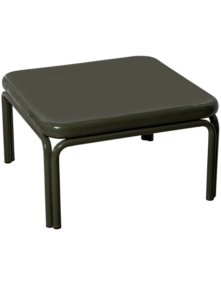 Table basse carrée métal vert brillant 60x60x36 cm Zyravi  - 1