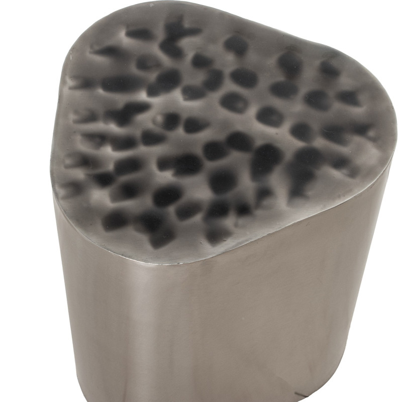 Table d’appoint métal argenté martelé 36x34x45 cm Mivavi  - 2
