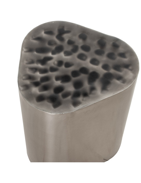 Table d’appoint métal argenté martelé 36x34x45 cm Mivavi  - 2