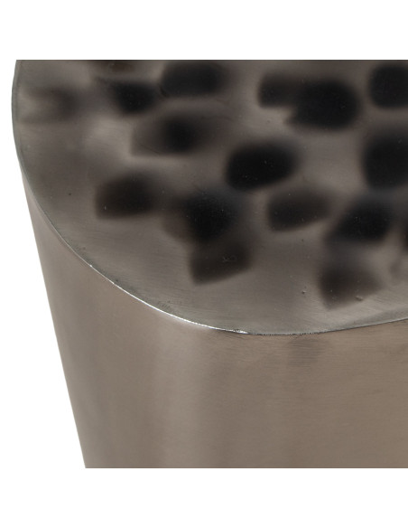 Table d’appoint métal argenté martelé 36x34x45 cm Mivavi  - 3