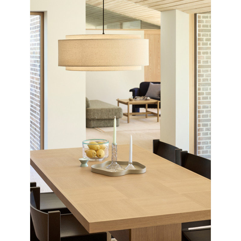 Suspension beige coton Ø60x23 cm Sable Hübsch - 2
