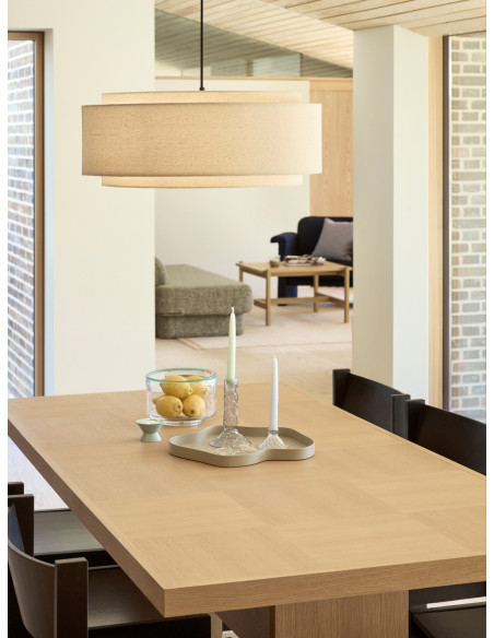 Suspension beige coton Ø60x23 cm Sable Hübsch - 2