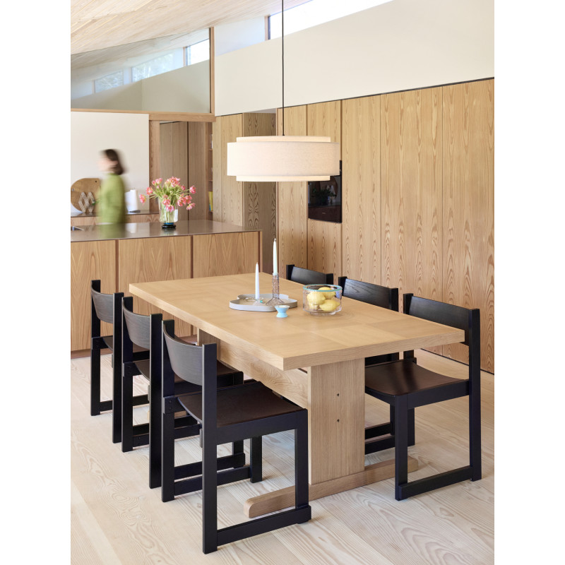 Suspension beige coton Ø60x23 cm Sable Hübsch - 5