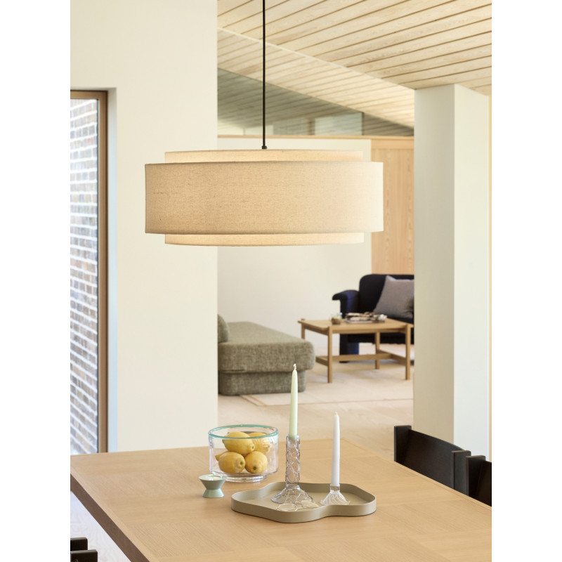 Suspension beige coton Ø60x23 cm Sable Hübsch - 9