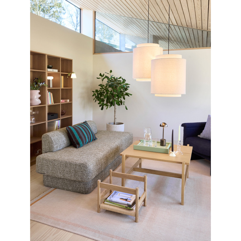 Suspension cylindrique beige coton Ø40x48 cm Sable Hübsch - 2