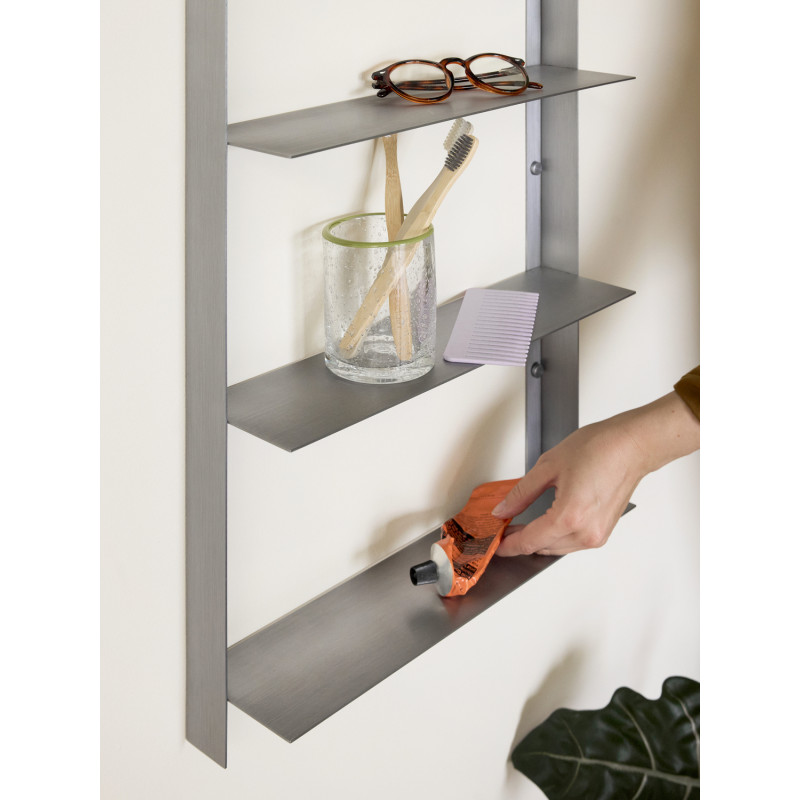 Étagère murale acier inoxydable brossé 41x11x100 cm Acier Hübsch - 6