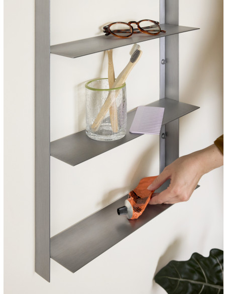 Étagère murale acier inoxydable brossé 41x11x100 cm Acier Hübsch - 6