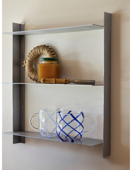 Étagère murale inox brossé 41x11x46 cm Acier Hübsch - 2