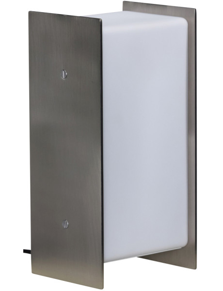 Lampe à poser LED verre opale nickel brossé 13x13x25 cm Sabi Hübsch - 1