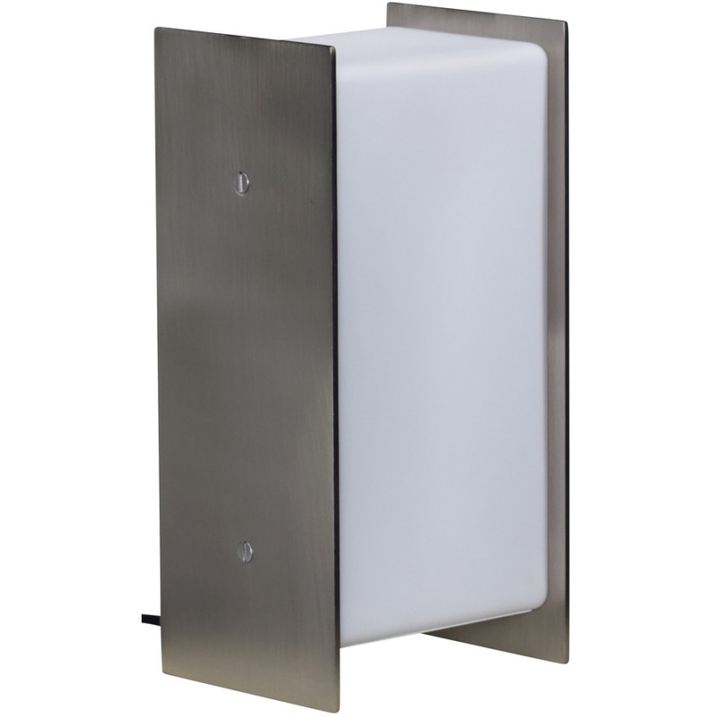 Lampe à poser LED verre opale nickel brossé 13x13x25 cm Sabi Hübsch - 1