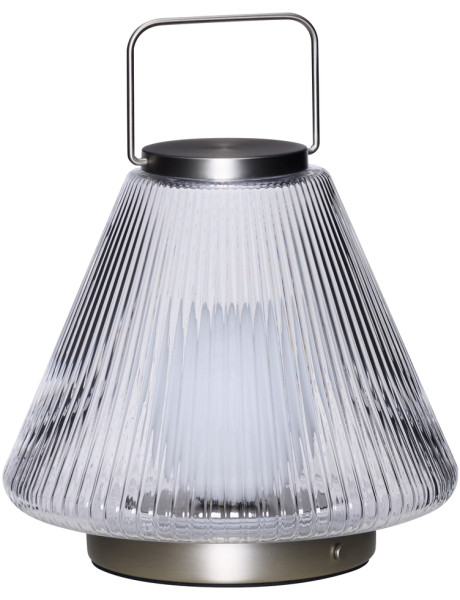 Lampe nomade rechargeable verre transparent 28 cm Tou Hübsch - 1
