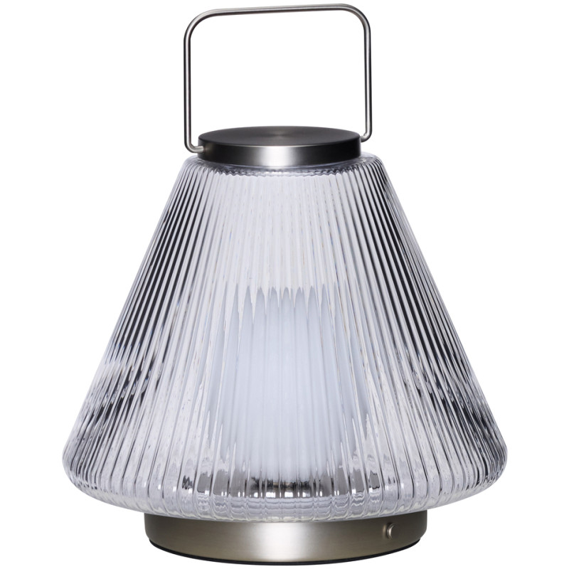 Lampe nomade rechargeable verre transparent 28 cm Tou Hübsch - 1