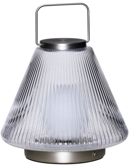 Lampe nomade rechargeable verre transparent 28 cm Tou Hübsch - 1