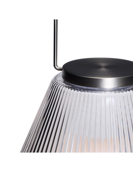 Lampe nomade rechargeable verre transparent 28 cm Tou Hübsch - 3