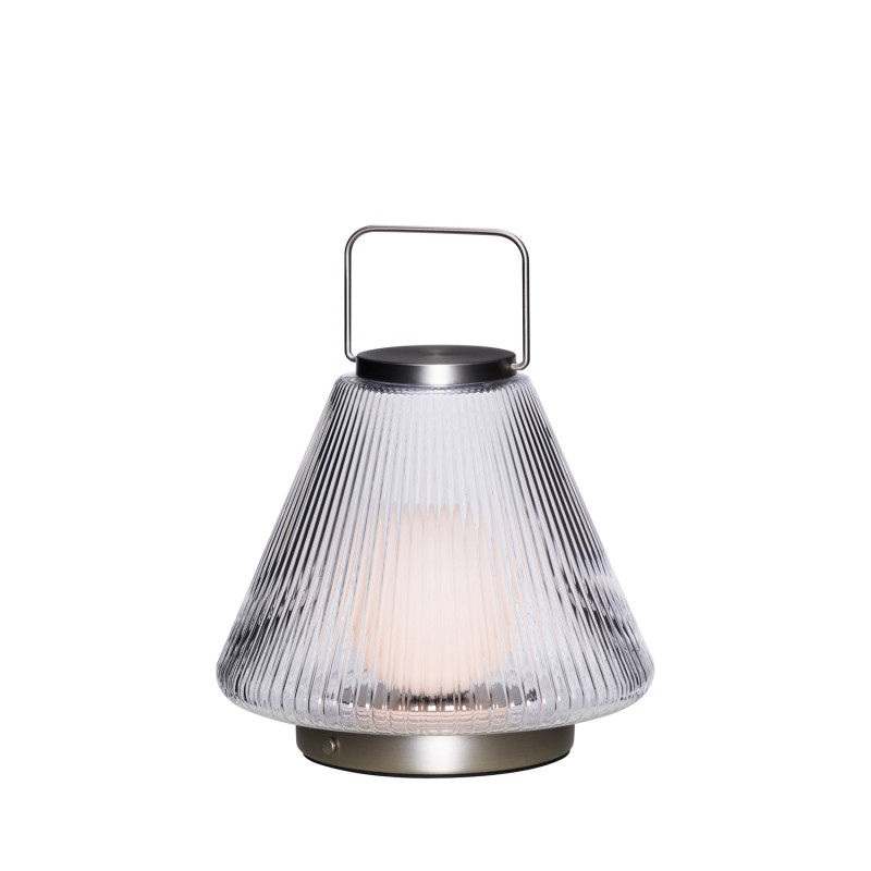 Lampe nomade rechargeable verre transparent 28 cm Tou Hübsch - 4