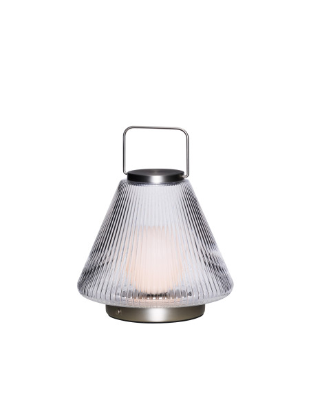Lampe nomade rechargeable verre transparent 28 cm Tou Hübsch - 4