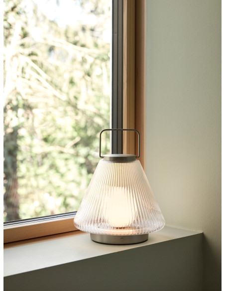 Lampe nomade rechargeable verre transparent 28 cm Tou Hübsch - 5