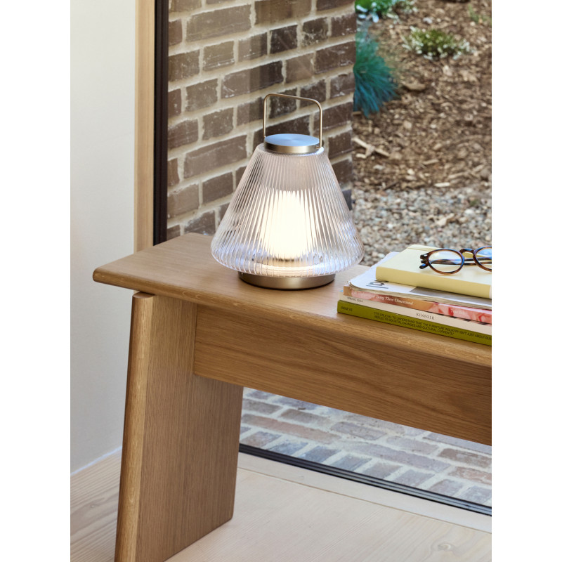 Lampe nomade rechargeable verre transparent 28 cm Tou Hübsch - 8