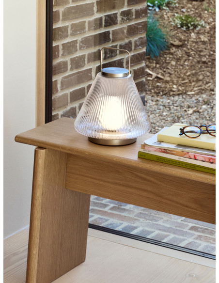Lampe nomade rechargeable verre transparent 28 cm Tou Hübsch - 8