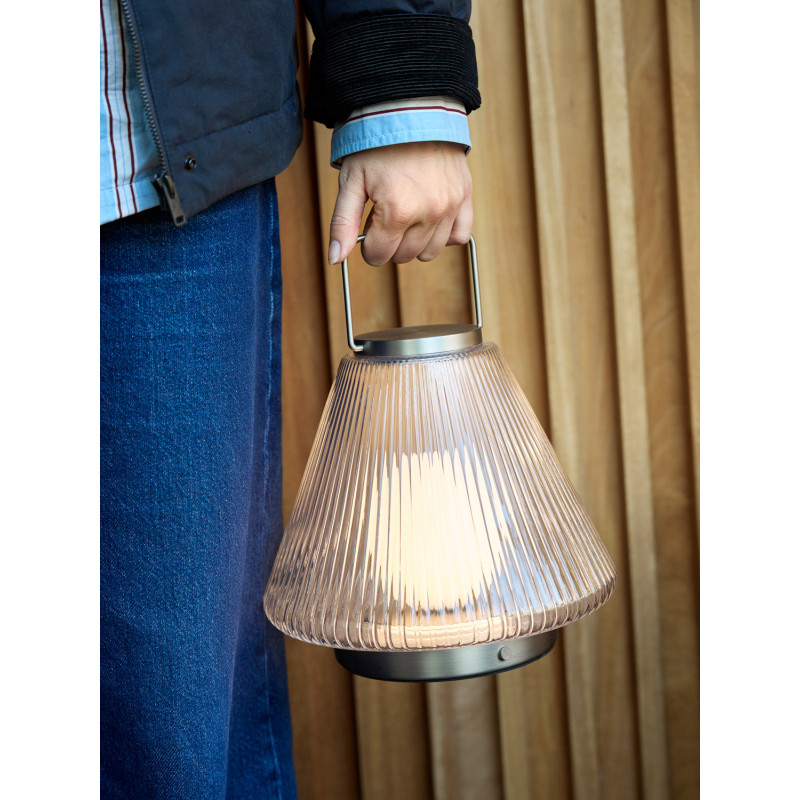 Lampe nomade rechargeable verre transparent 28 cm Tou Hübsch - 2