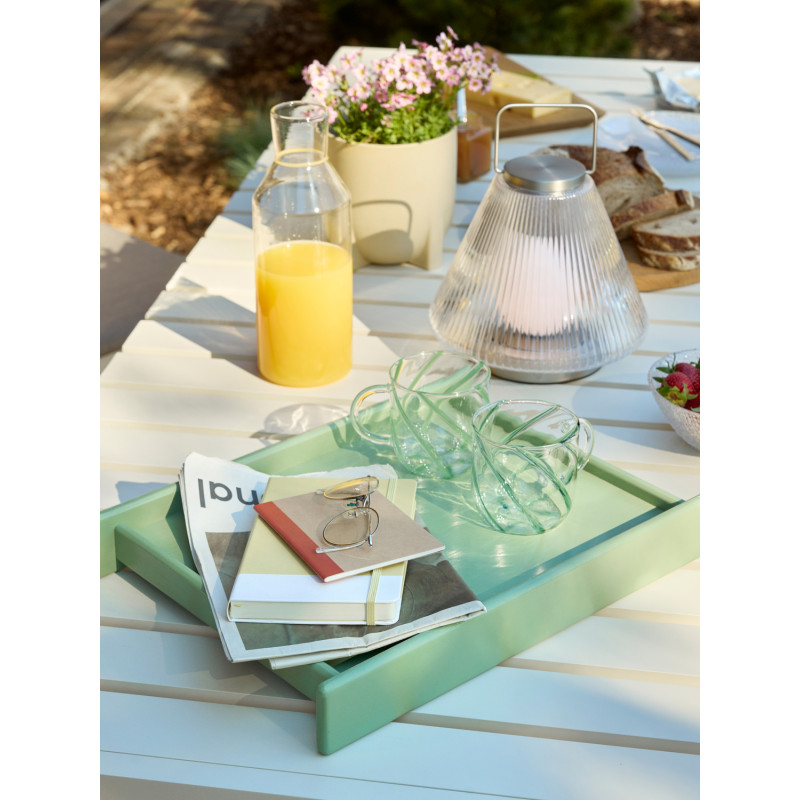 Lampe nomade rechargeable verre transparent 28 cm Tou Hübsch - 9