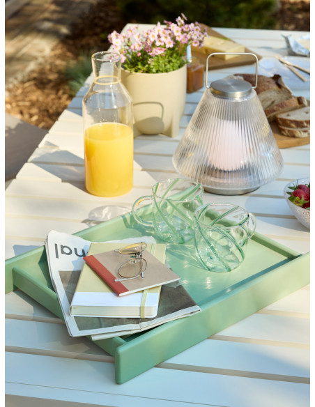 Lampe nomade rechargeable verre transparent 28 cm Tou Hübsch - 9
